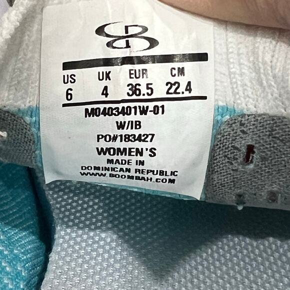 Boombah Sneakers Womens 6 White Mesh Knit Running Walking Athletic Casual Shoes - Picture 9 of 10